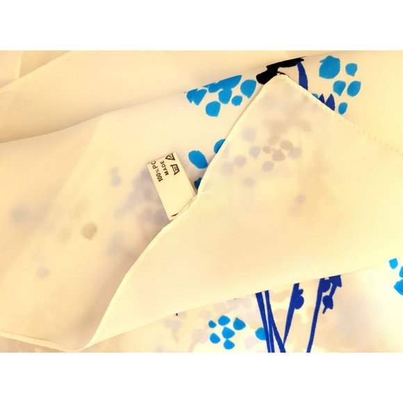 Extra Large Peacock Print Polyester Scarf - Picture 3 of 5